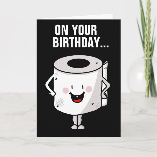 FUNNY BIRTHDAY CARDS GOED BOWEL MOVEMENTS KAART (Voorkant)