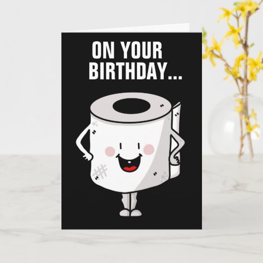 FUNNY BIRTHDAY CARDS GOED BOWEL MOVEMENTS KAART (Gele Bloem)