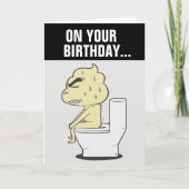 FUNNY BIRTHDAY CARDS GOED BOWEL MOVEMENTS KAART (Voorkant)