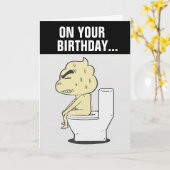 FUNNY BIRTHDAY CARDS GOED BOWEL MOVEMENTS KAART (Gele Bloem)
