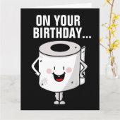FUNNY BIRTHDAY CARDS GOED BOWEL MOVEMENTS KAART (Gele Bloem)