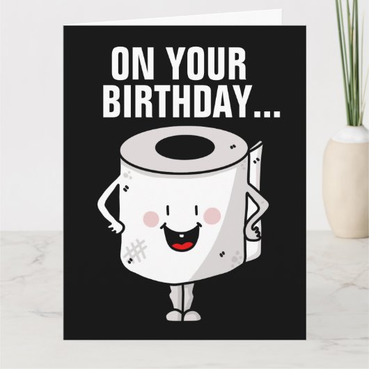 FUNNY BIRTHDAY CARDS GOED BOWEL MOVEMENTS KAART (Voorkant)