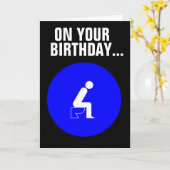 FUNNY BIRTHDAY CARDS GOED BOWEL MOVEMENTS KAART (Gele Bloem)