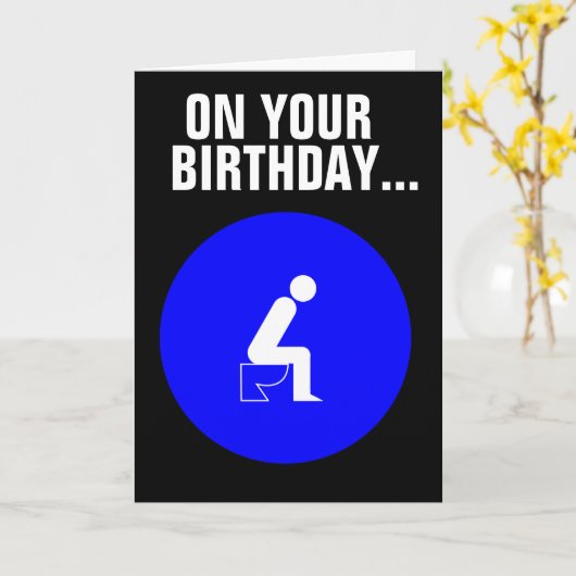 FUNNY BIRTHDAY CARDS GOED BOWEL MOVEMENTS KAART (Gele Bloem)