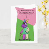 Funny Birthday Cards: Pinata Abuse Kaart (Gele Bloem)