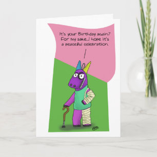 Funny Birthday Cards: Pinata Abuse Kaart