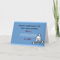 Funny Birthday Cards- Weightlift- Sterk op 60