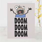 FUNNY BIRTHDAY CARDTOON DOOM! DOOM! BIG-Kaart Kaart (Gele Bloem)