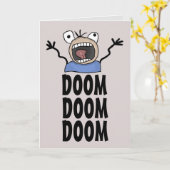 FUNNY BIRTHDAY CARDTOON DOOM! DOOM! Wenskaart Kaart (Gele Bloem)