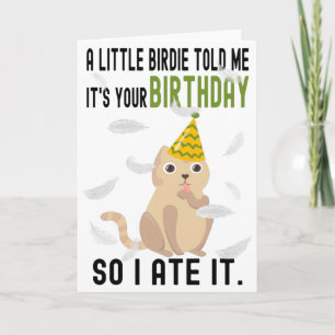 Funny Birthday Cat Lover Gift, Cat Birthday Card Kaart