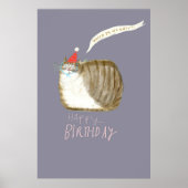 Funny Birthday Cat Poster (Voorkant)