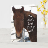 Funny Birthday Compliment TWH Horse Western Kaart (Gele Bloem)