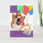 Funny Birthday Corgi je hebt dit gelicentieerd Kaart (Voorkant)