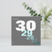 Funny Birthday Countdown Party Invitation Kaart (Staand voorkant)