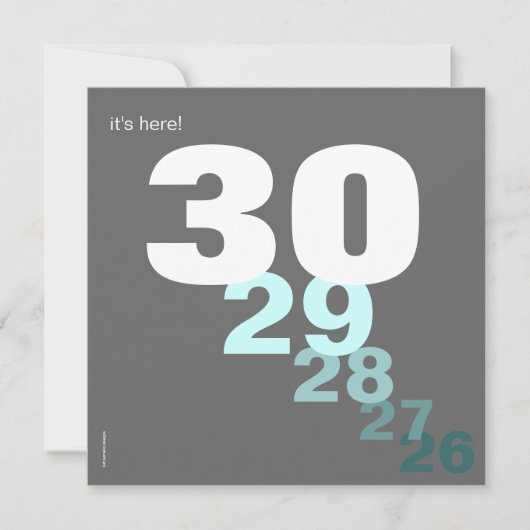 Funny Birthday Countdown Party Invitation Kaart (Voorkant)