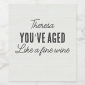 Funny Birthday Custom Fine Wijn Etiket (Enkel label)