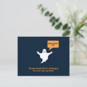 Funny Birthday Dark Blue en Oranje Briefkaart (Staand voorkant)