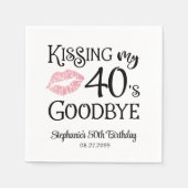 Funny Birthday die mijn decennium kust Aangepast v Servet (Voorkant)