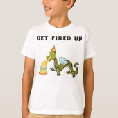 Funny Birthday Dragon T-shirt (Voorkant)