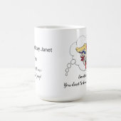 Funny Birthday elegant cartoon koe 50 & geweldig Magische Mok (Midden)
