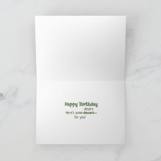 Funny Birthday for Senior Old Pergeing Cactus Kaart (Binnen)