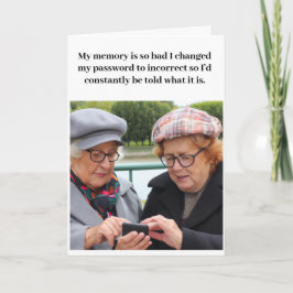 Funny Birthday for Seniors Card Kaart