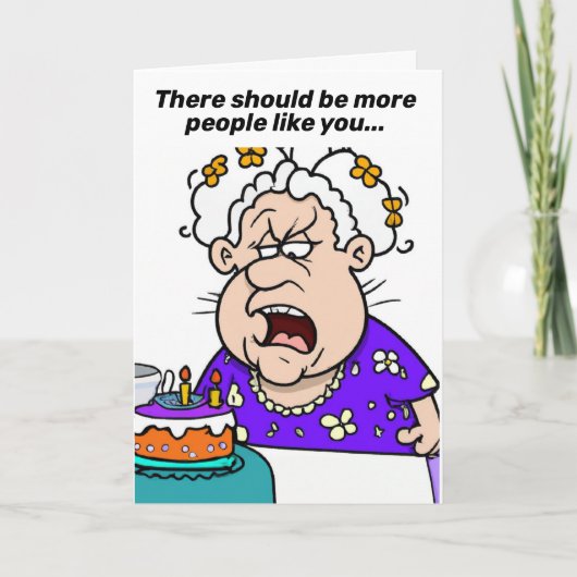 Funny Birthday for Seniors Card Kaart (Voorkant)