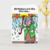 Funny Birthday for Seniors Card Kaart (Gele Bloem)