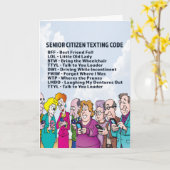 Funny Birthday for Seniors Kaart (Gele Bloem)