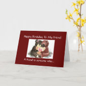 Funny Birthday Friend - Teddy Bear  Collection Kaart (Gele Bloem)