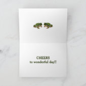 Funny Birthday Frog Princess Pink Water Lily Kaart (Binnen)