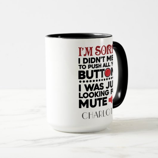 Funny Birthday Gag Mam Personalizeerd Mok (Voorkant rechts)