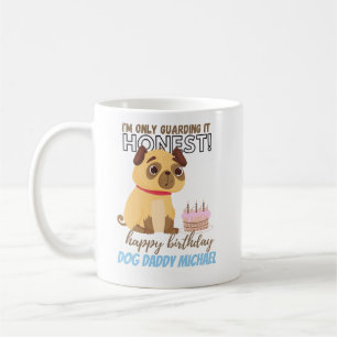 Funny Birthday Gift for PUG DOG Mam Dad Koffiemok