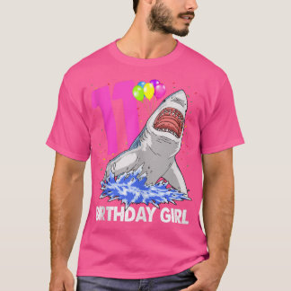 Funny Birthday Girl 11 SharkWomen Celebration Gift T-shirt