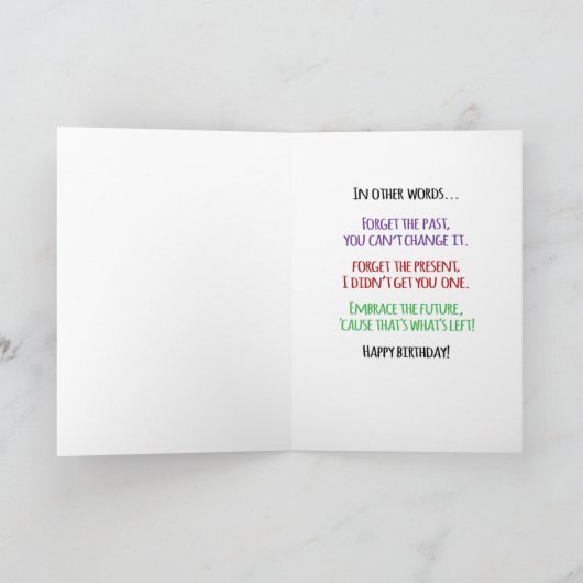 Funny Birthday Goddess Words of Wisdom Kaart (Binnen)