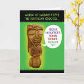 Funny Birthday Goddess Words of Wisdom Kaart (Gele Bloem)