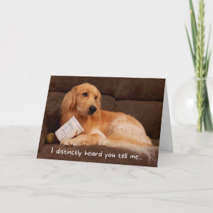 Funny Birthday Golden Retriever met ijsbox Kaart