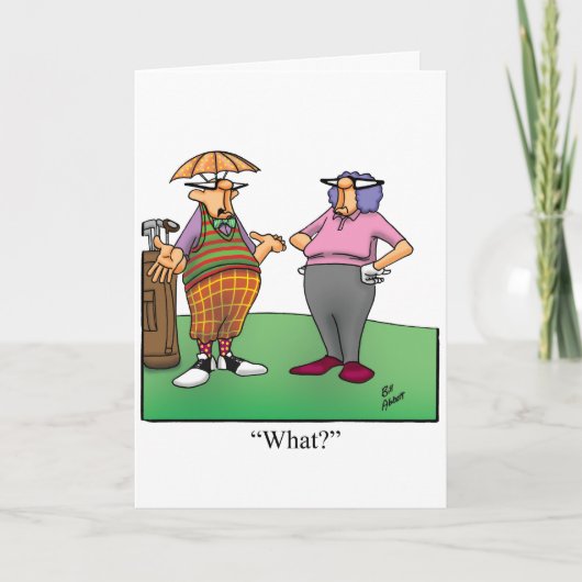 Funny Birthday Golf Humor Kaart voor hem (Voorkant)