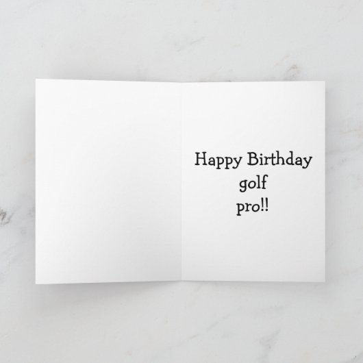 Funny Birthday Golf Humor Kaart voor hem (Binnen)