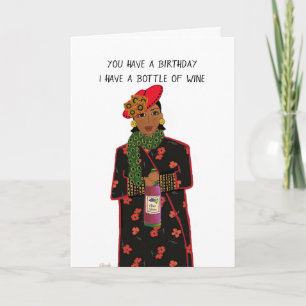 Funny Birthday Haikus Black en bruine vrouwenkaart Kaart