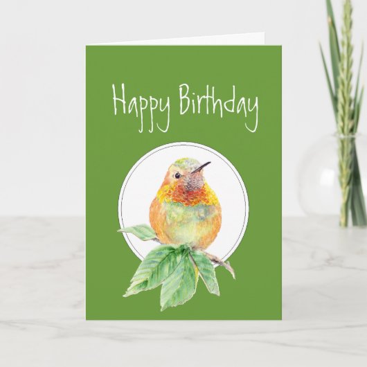 Funny Birthday, Hummingbird, Humor, Bird Kaart (Voorkant)