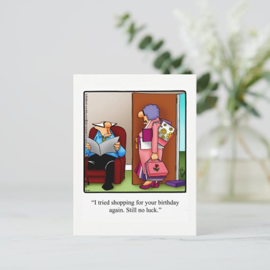 Funny Birthday Humor Briefkaart (Staand voorkant)