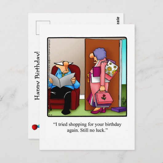 Funny Birthday Humor Briefkaart (Voorkant / Achterkant)