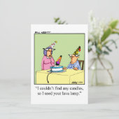 Funny Birthday Humor Party Kaart (Staand voorkant)