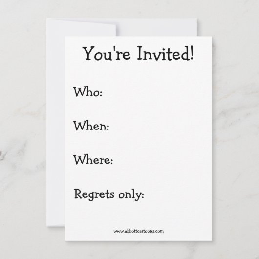 Funny Birthday Humor Party Kaart (Achterkant)