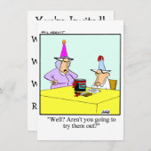 Funny Birthday Humor Party nodigt hem uit Kaart (Voorkant / Achterkant)