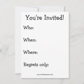Funny Birthday Humor Party nodigt hem uit Kaart (Achterkant)
