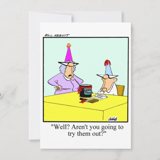 Funny Birthday Humor Party nodigt hem uit Kaart (Voorkant)