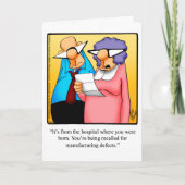 Funny Birthday Humor Wenskaart Kaart (Voorkant)