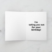 Funny Birthday Humor Wenskaart voor haar Kaart (Binnen)